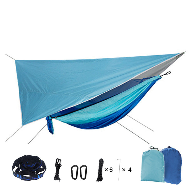 hamac suspendu camping confortable bleu