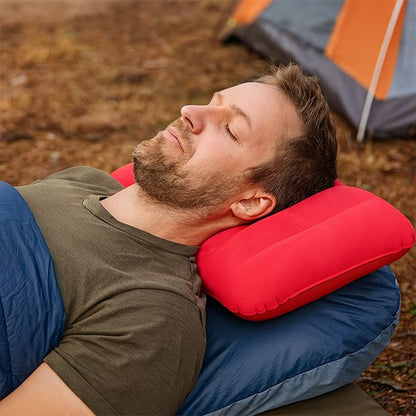coussin gonflable oreiller rouge
