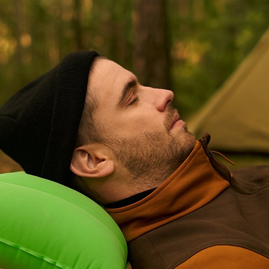 coussin gonflable oreiller compact vert