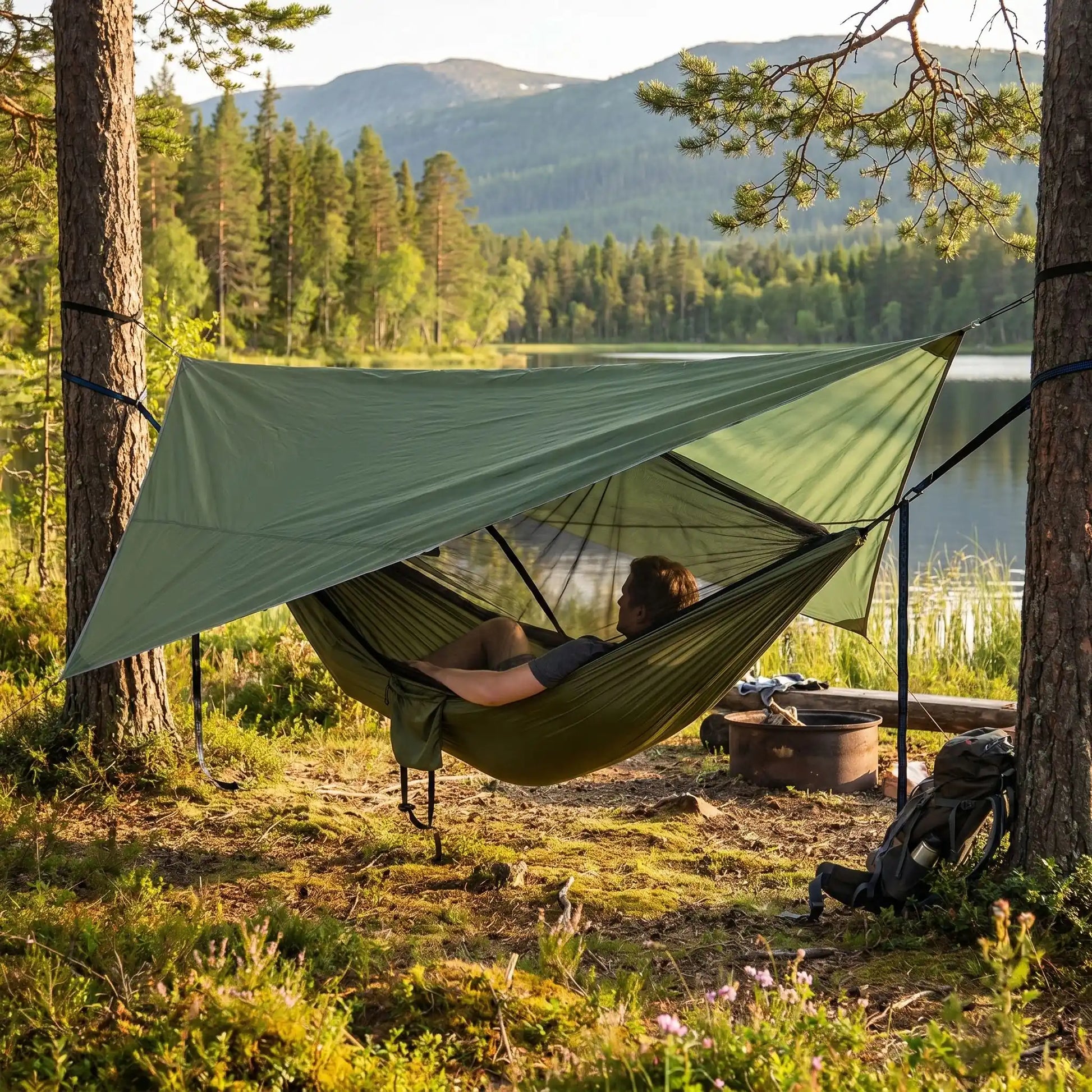 hamac suspendu camping confortable homme