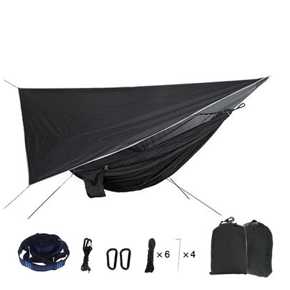 hamac suspendu camping confortable noir