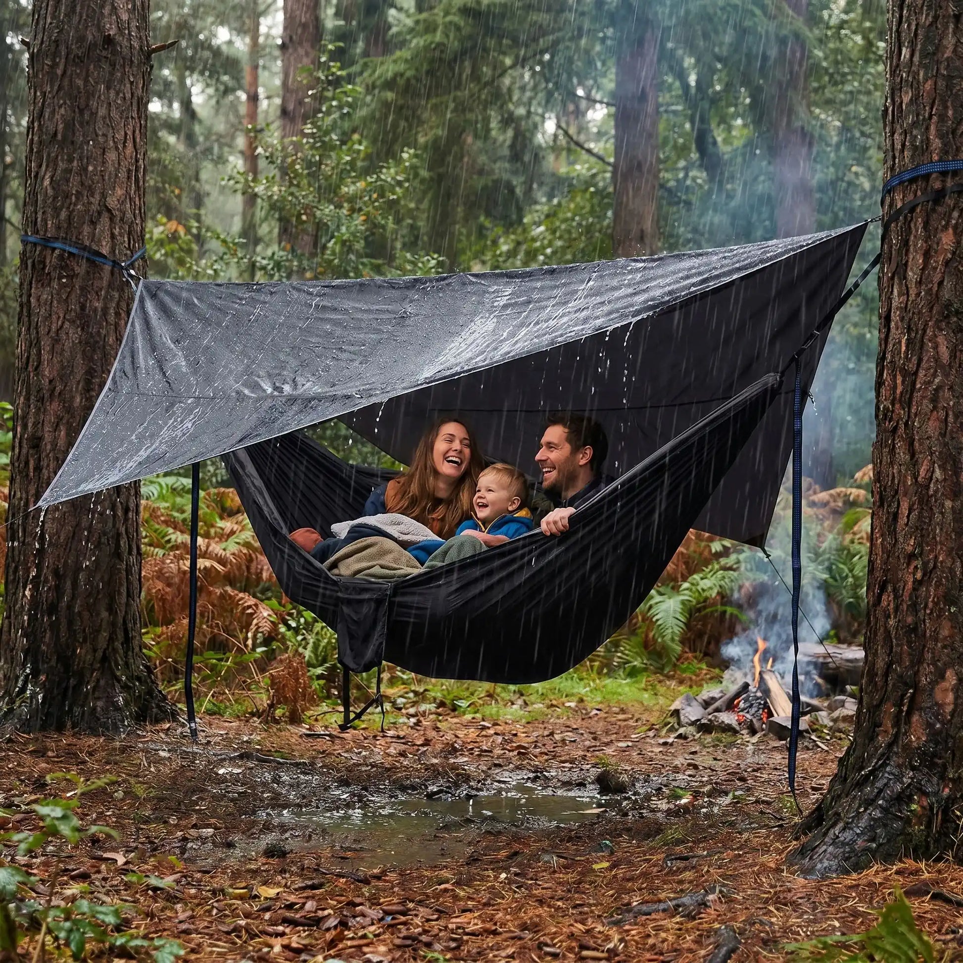 hamac suspendu camping confortable pluie