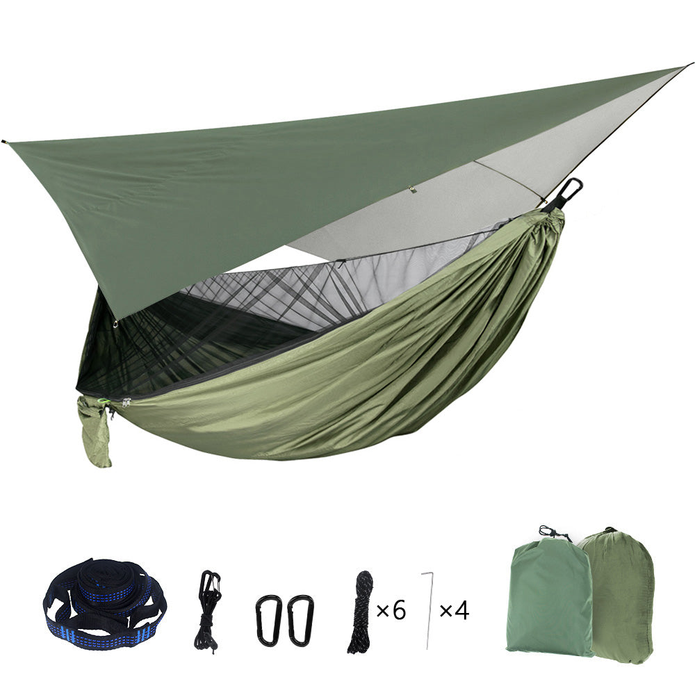 hamac suspendu camping confortable vert armee