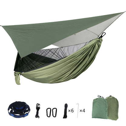 hamac suspendu camping confortable vert armee