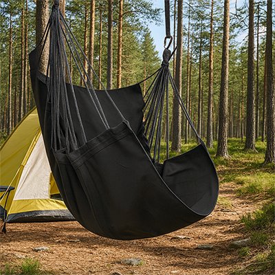 hamac suspendu chaise noir