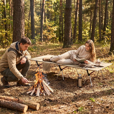 Couple forêt lit de camping robuste 150