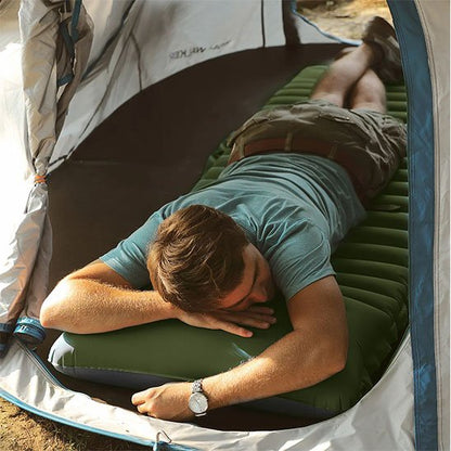 matelas auto gonflant sur le ventre