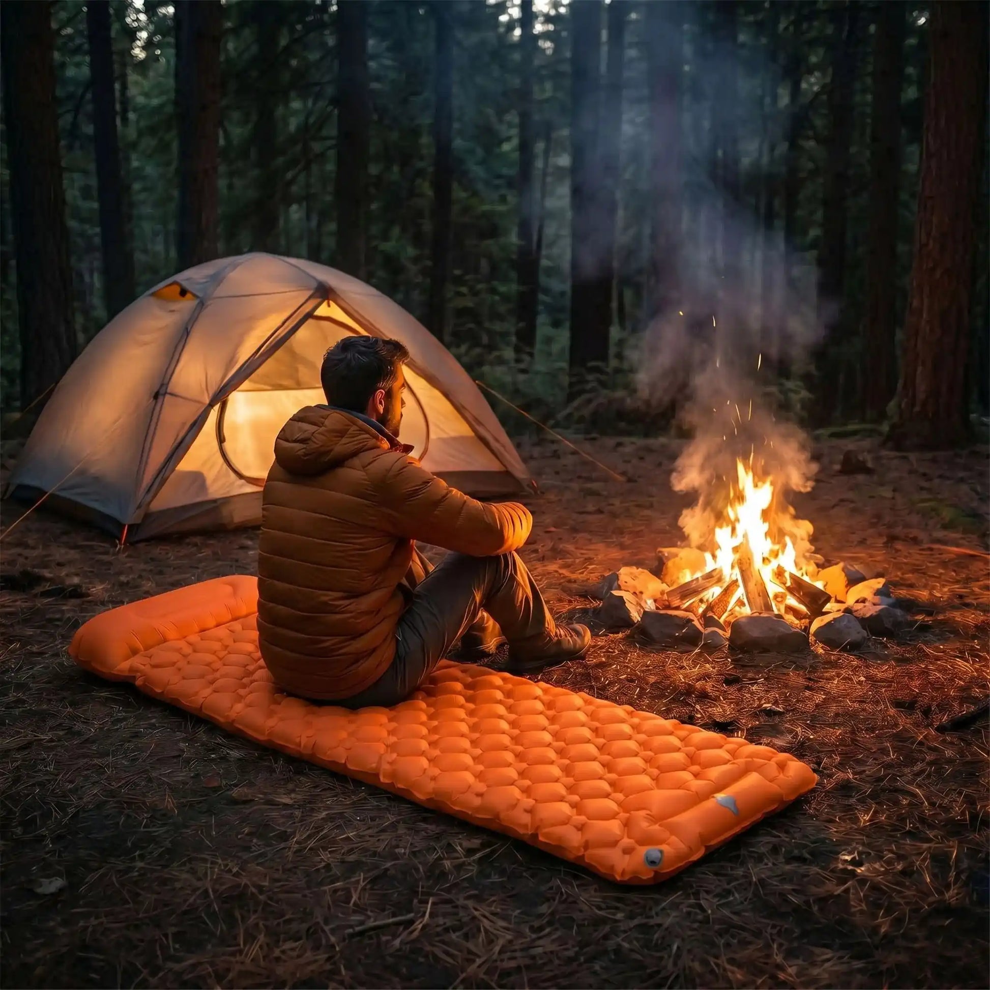 matelas gonflable camping simple gonflage rapide brunante