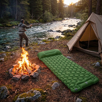 matelas gonflable camping simple gonflage rapide pecheur