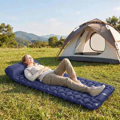 matelas gonflable camping simple gonflage rapide soleil