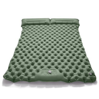 matelas gonflable double pompe integree vert foret