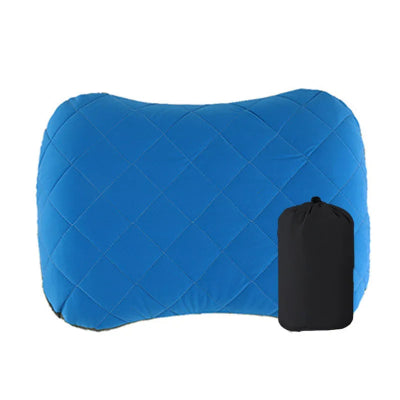 oreiller gonflable ergonomique compact  bleu