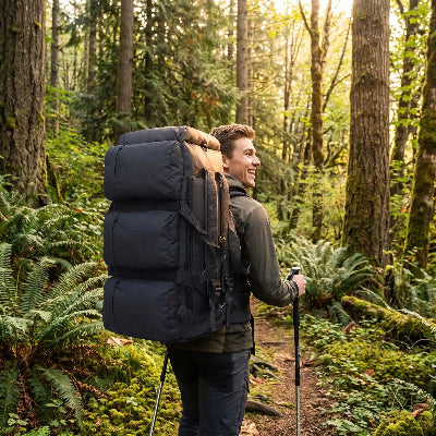 sac à dos pour randonnée tactique 100l homme sentier forêt
