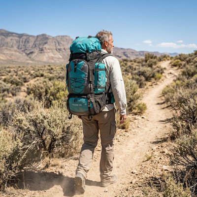 Sac à dos pour randonnée bleu homme sentier