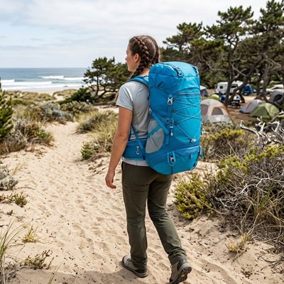Sac à dos pour randonnée femme randonnée bord de mer