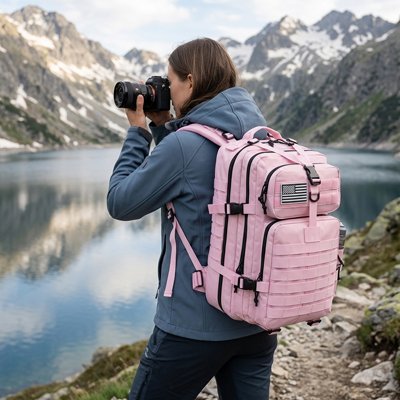 Sac à dos randonnée femme rose photo