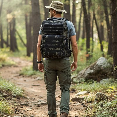 Sac à dos voyage gris foncé homme randonnée