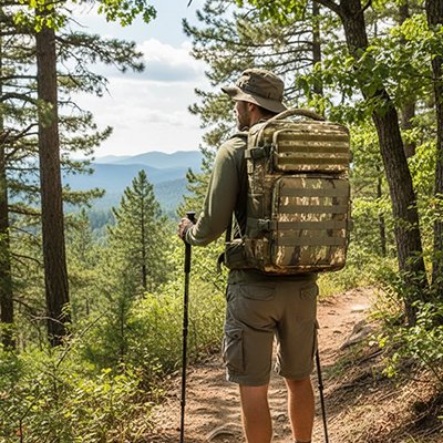 Sac a dos voyage Marron homme sentier forêt