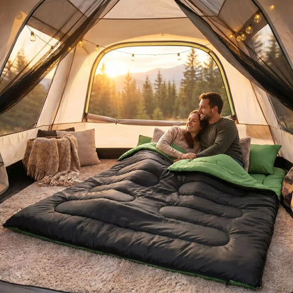 sac couchage camping double impermeable couple