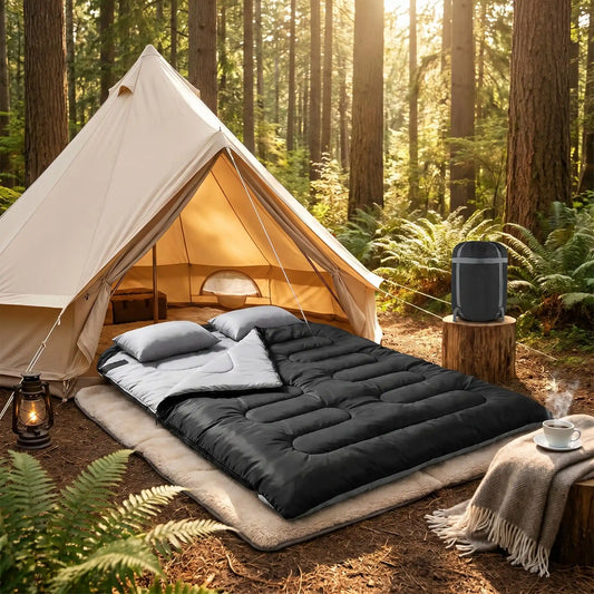 sac de couchage 2 personnes 4 saisons foret