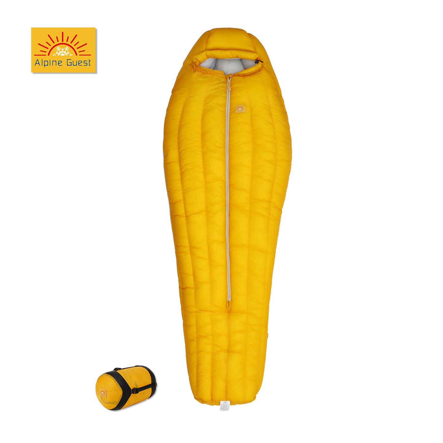 sac de couchage hiver premium jaune