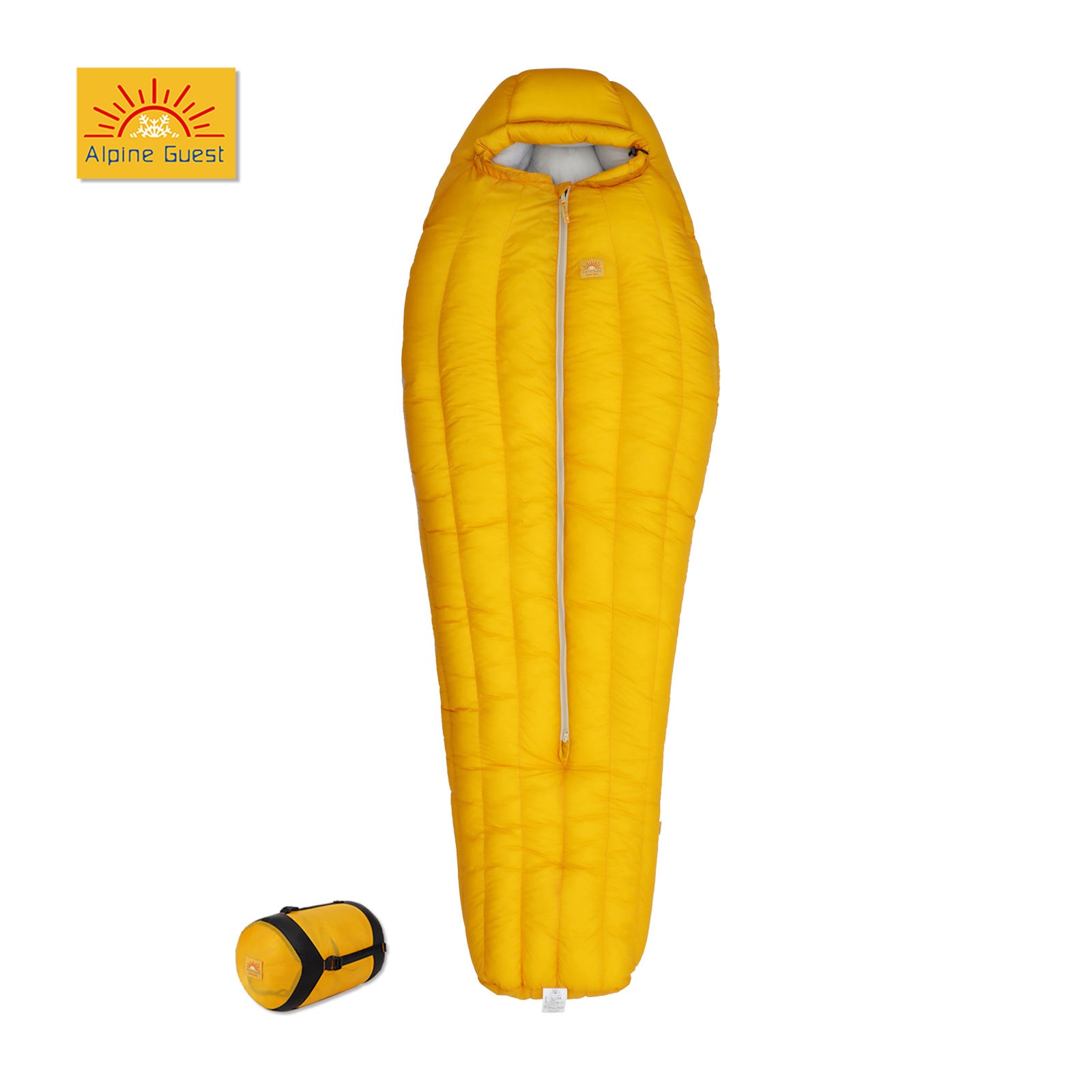 sac de couchage hiver premium jaune