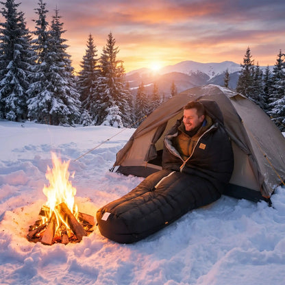 sac de couchage hiver premium tente