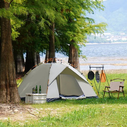 Tente camping arbres