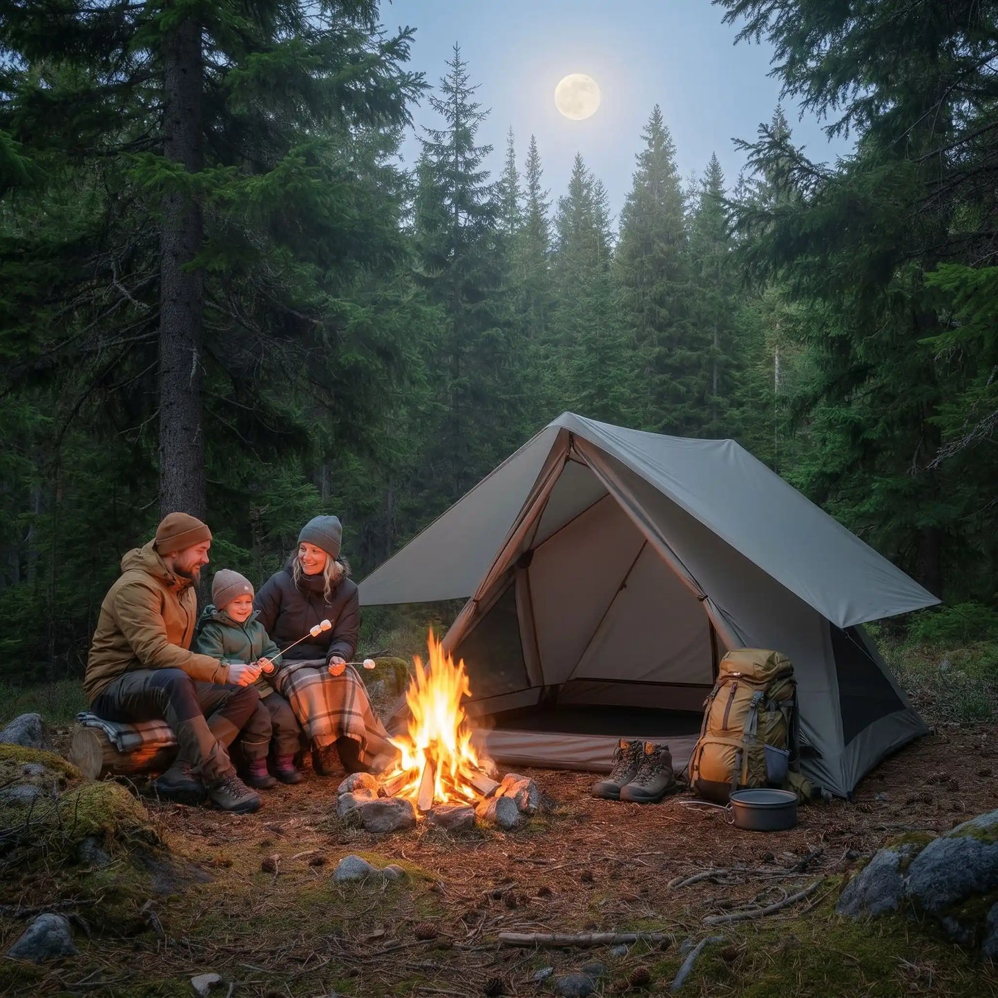 tente camping pop up famille