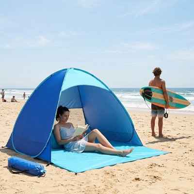 tente de plage lecture
