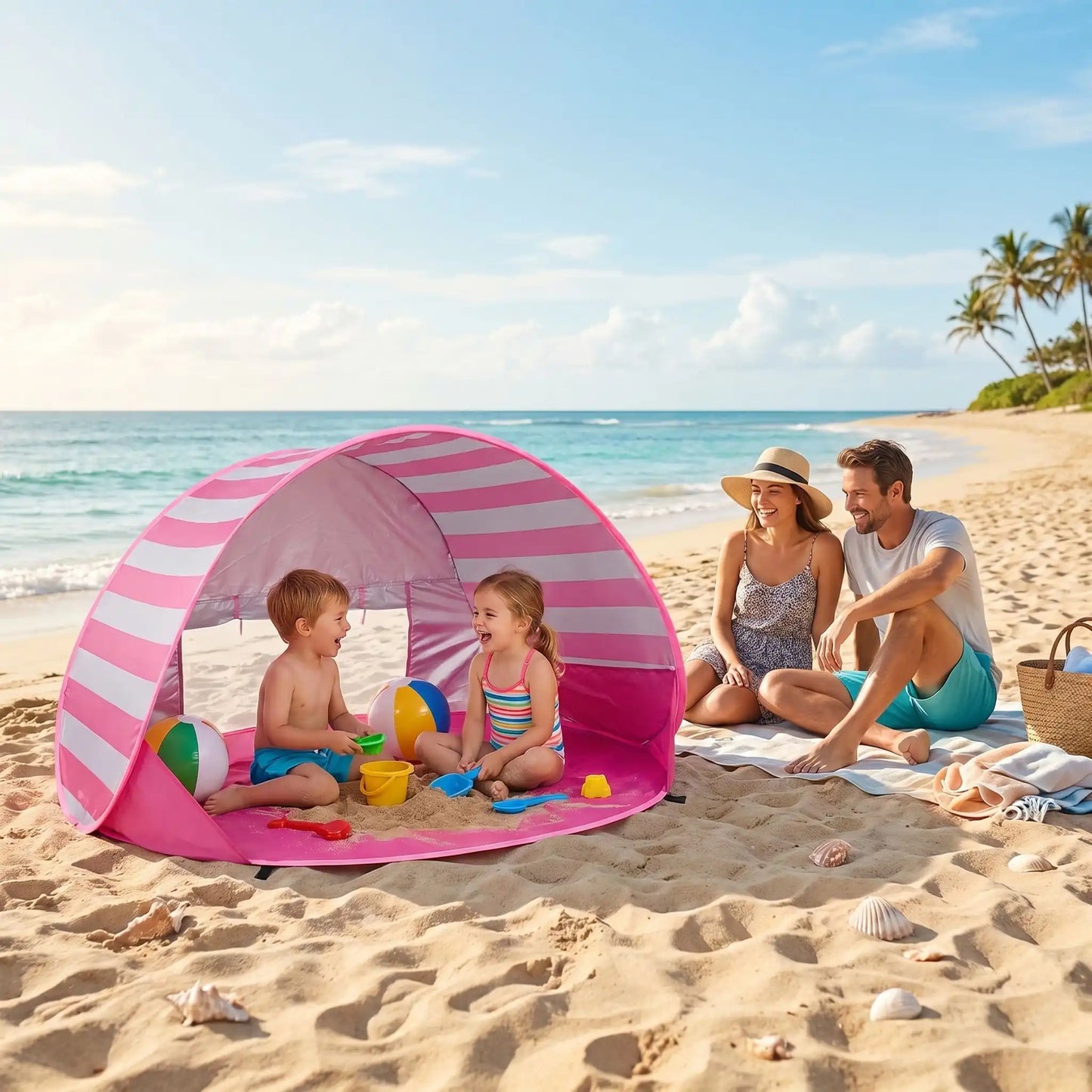 tente de plage pour bebe piscine integree deux parents