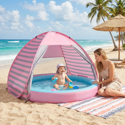 tente de plage pour bebe piscine integree maman