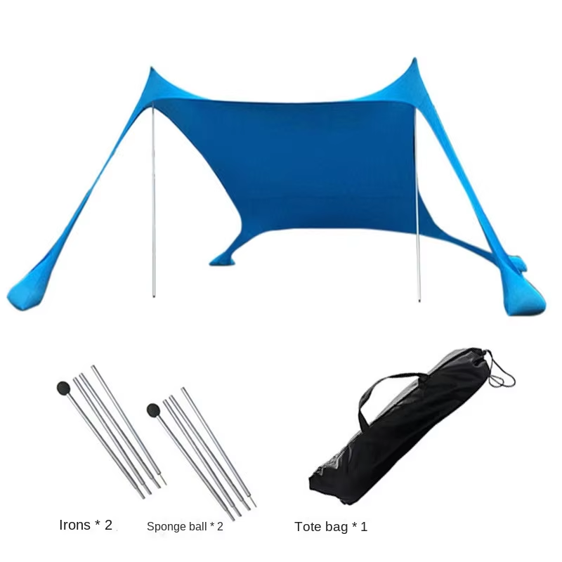 tente plage pare soleil protection uv maximale bleu
