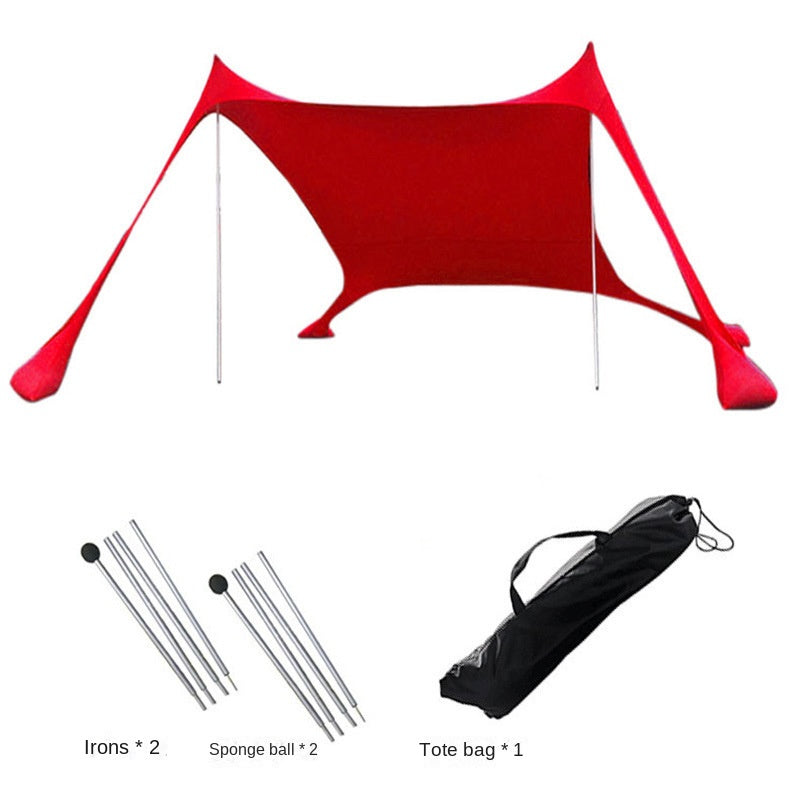 tente plage pare soleil protection uv maximale rouge