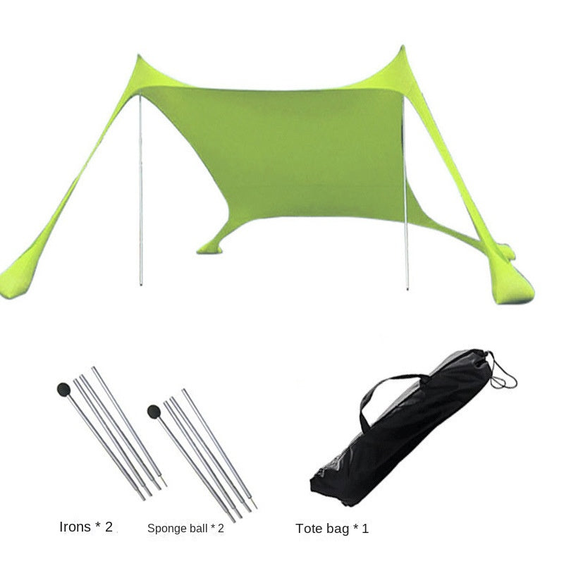 tente plage pare soleil protection uv maximale vert