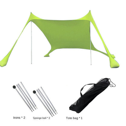 tente plage pare soleil protection uv maximale vert